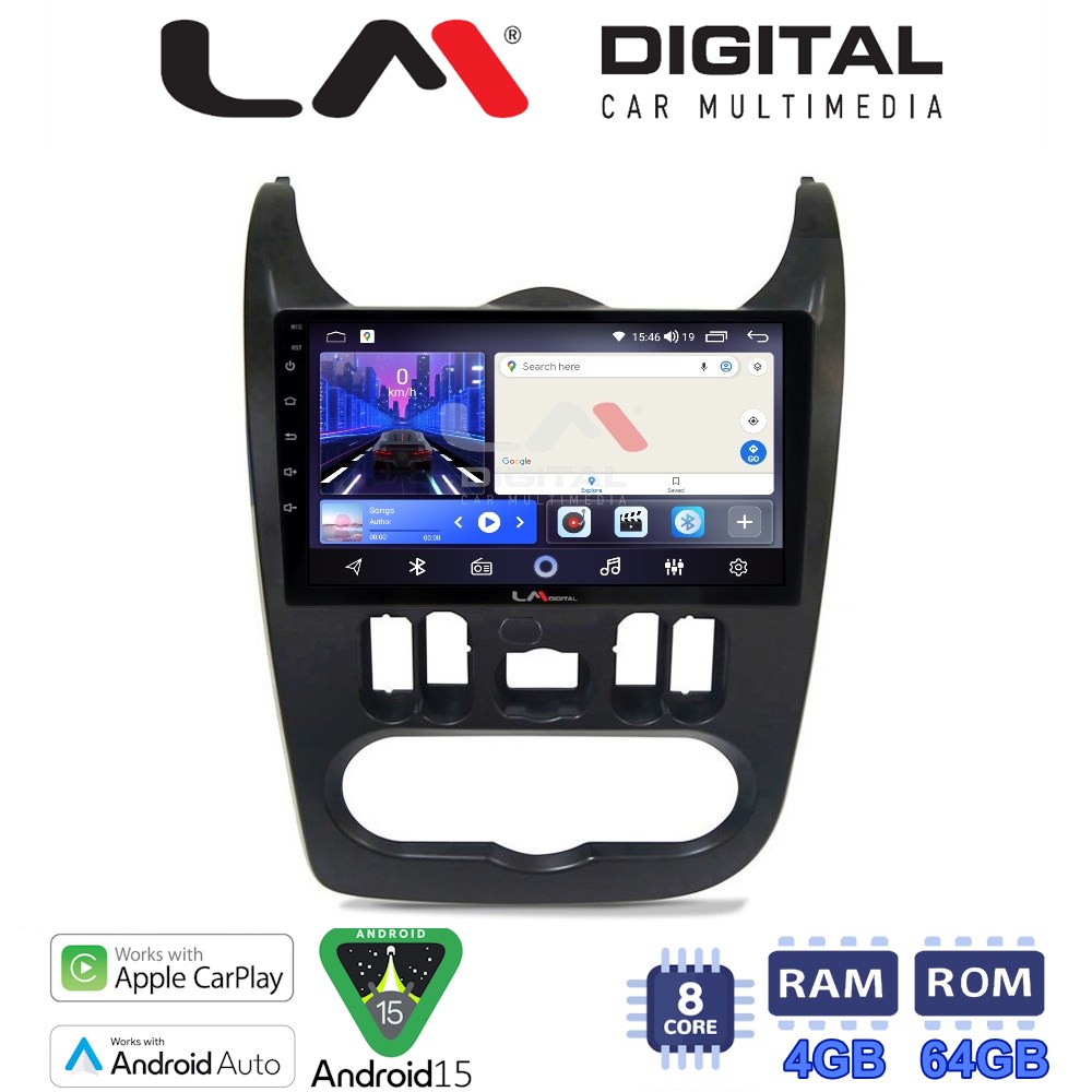 LMZK8432B LM Digital - LM ZK8432B GPS Οθόνη OEM Multimedia Αυτοκινήτου για Dacia Duster 2006 > 2012 (CarPlay/AndroidAuto/BT/GPS/WIFI) - Image 1