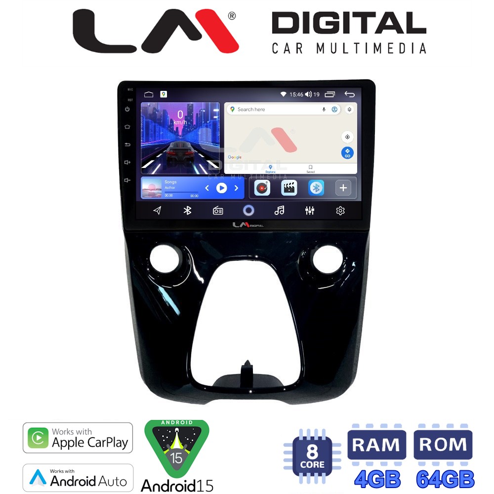 LMZK8564 LM Digital - LM ZK8564 GPS Οθόνη OEM Multimedia Αυτοκινήτου για Aygo & C1 & 107 14> (CarPlay/AndroidAuto/BT/GPS/WIFI) - Image 1