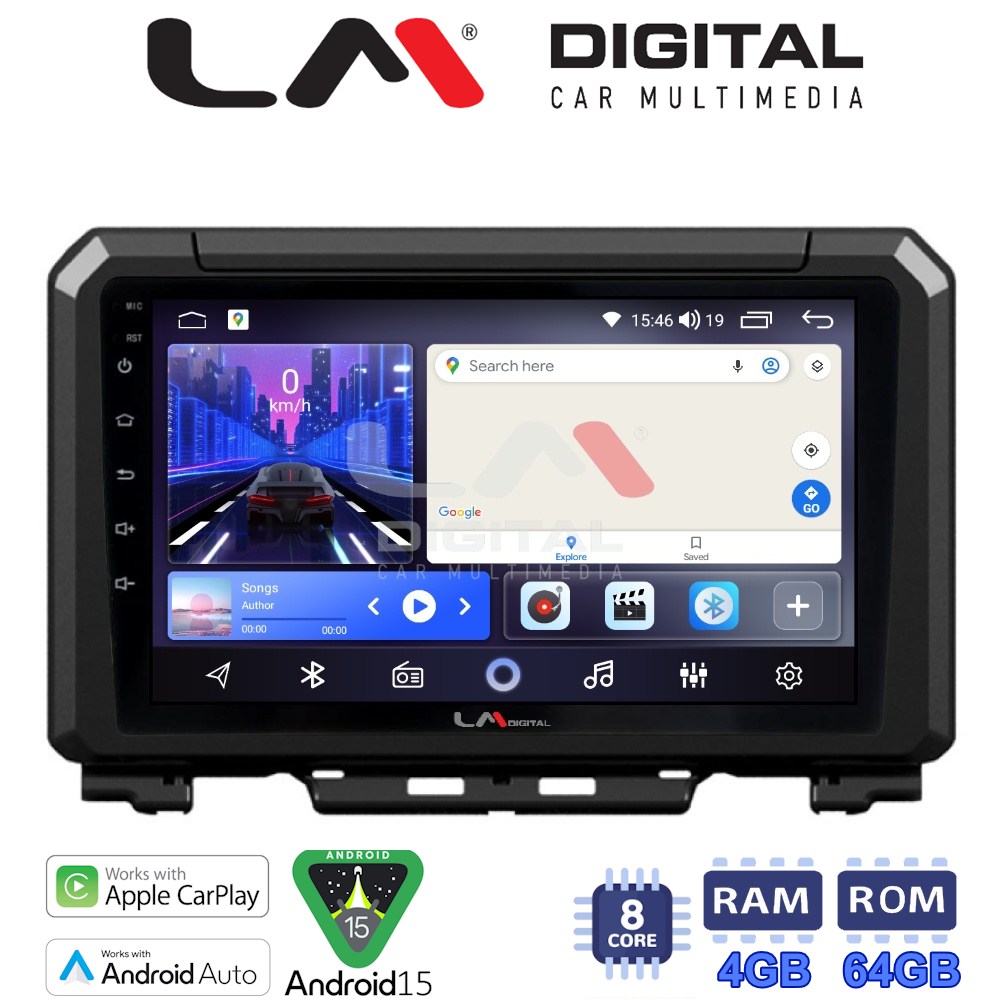 LMZK8570 LM Digital - LM ZK8570 GPS Οθόνη OEM Multimedia Αυτοκινήτου για SUZUKI JIMNY 2018> (CarPlay/AndroidAuto/BT/GPS/WIFI) - Image 1