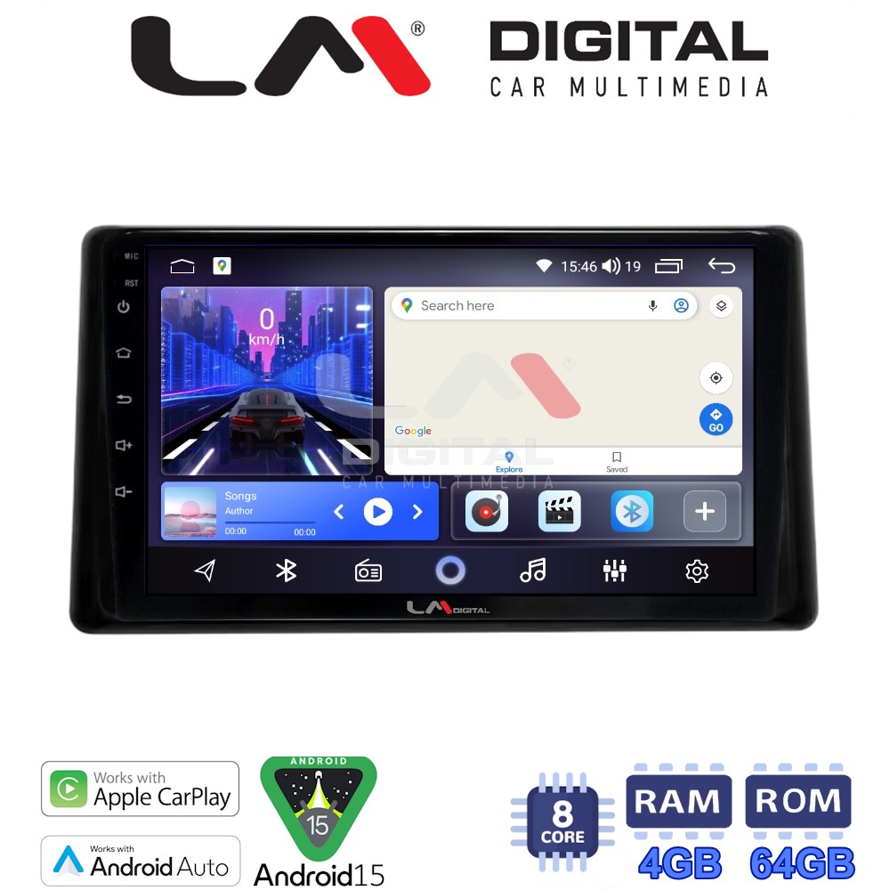 LMZK8580 LM Digital - LM ZK8580 GPS Οθόνη OEM Multimedia Αυτοκινήτου για Toyota Raize 2020 > (CarPlay/AndroidAuto/BT/GPS/WIFI) - Image 1