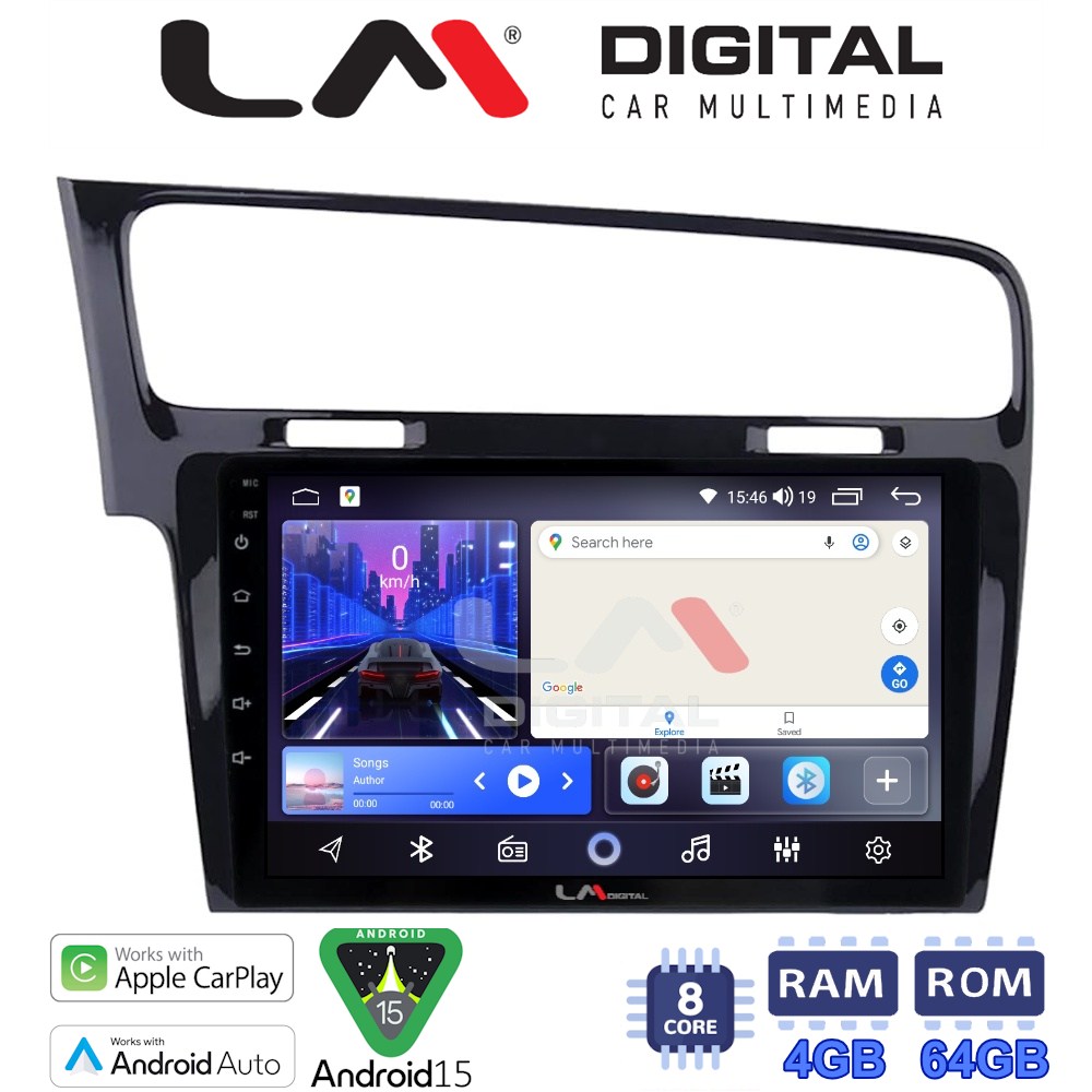 LMZK8591B LM Digital - LM ZK8591B GPS Οθόνη OEM Multimedia Αυτοκινήτου για 0 (CarPlay/AndroidAuto/BT/GPS/WIFI) - Image 1