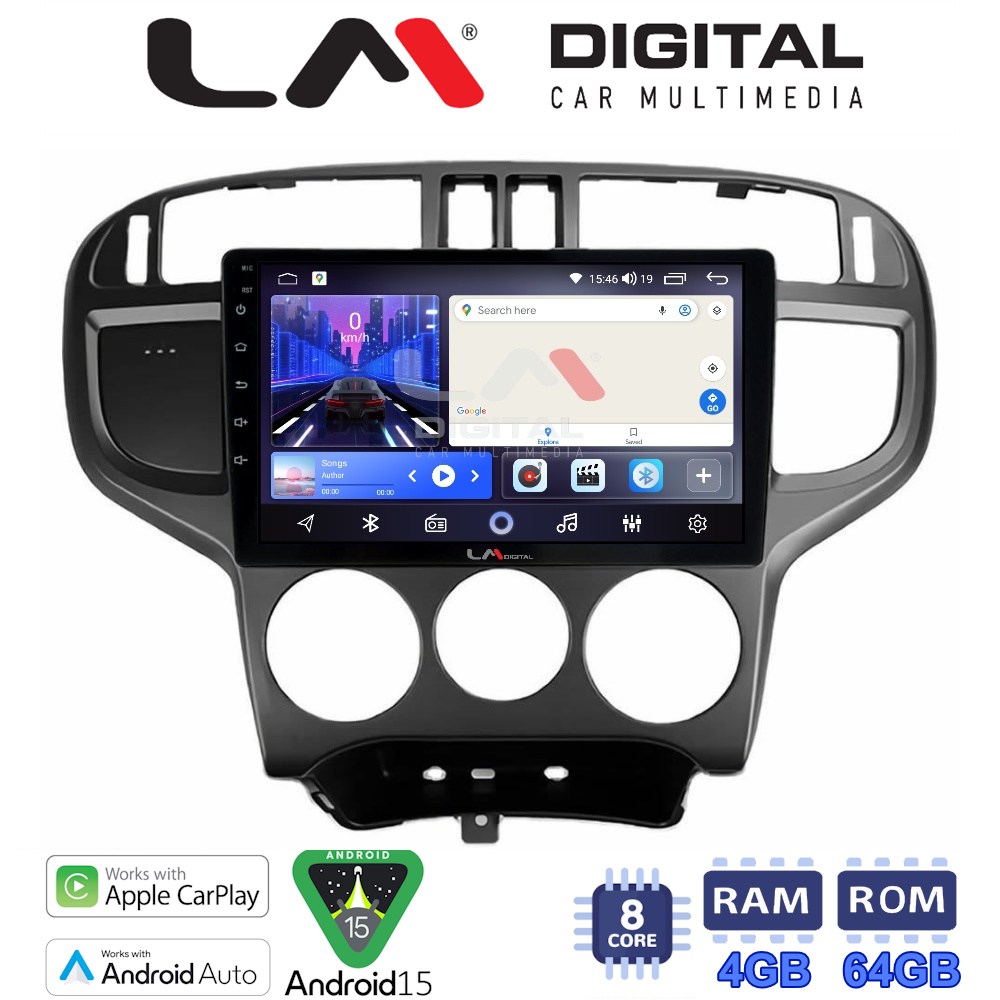 LMZK8600 LM Digital - LM ZK8600 GPS Οθόνη OEM Multimedia Αυτοκινήτου για Hyundai Matrix 2001 > 2011 (CarPlay/AndroidAuto/BT/GPS/WIFI) - Image 1