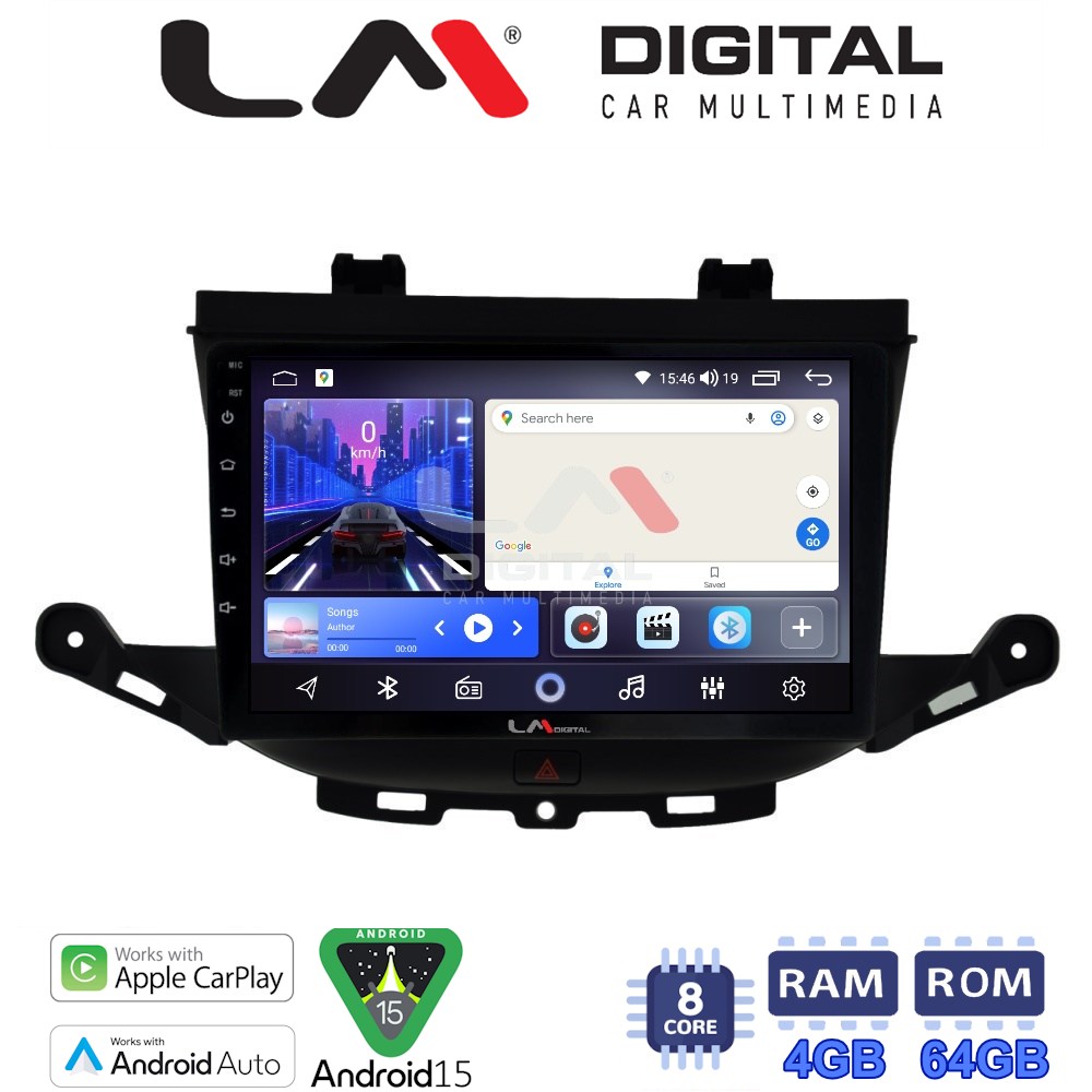 LM Digital - LM ZK8674 GPS Οθόνη OEM Multimedia Αυτοκινήτου για Opel Astra K 2016 > (CarPlay/AndroidAuto/BT/GPS/WIFI)