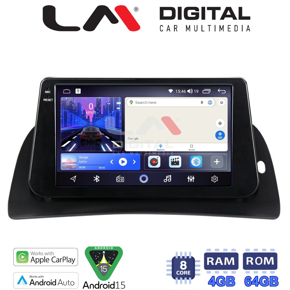 LM Digital - LM ZK8707 GPS Οθόνη OEM Multimedia Αυτοκινήτου για Renault Kangoo 2011 > 2021 (CarPlay/AndroidAuto/BT/GPS/WIFI)