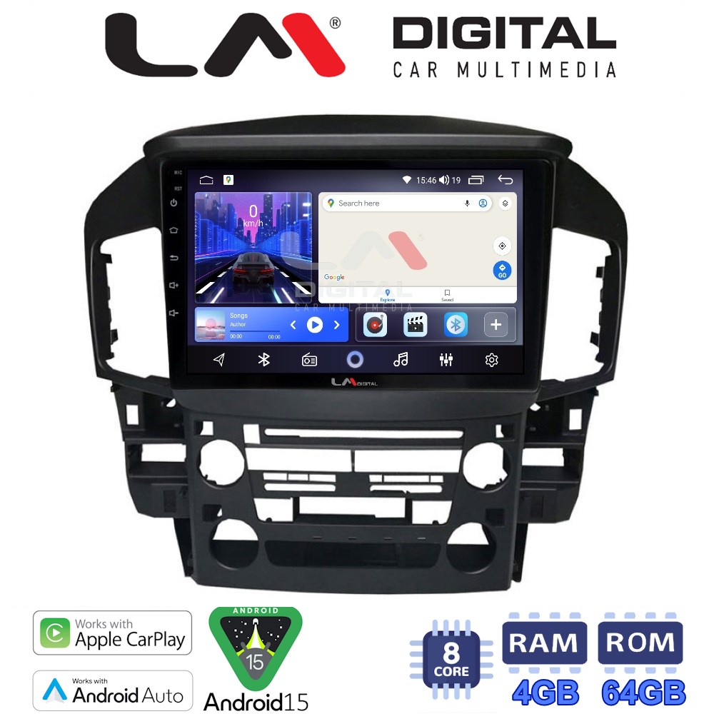 LM Digital - LM ZK8711 GPS Οθόνη OEM Multimedia Αυτοκινήτου για Lexus RX300 2000 > 2004 (CarPlay/AndroidAuto/BT/GPS/WIFI)