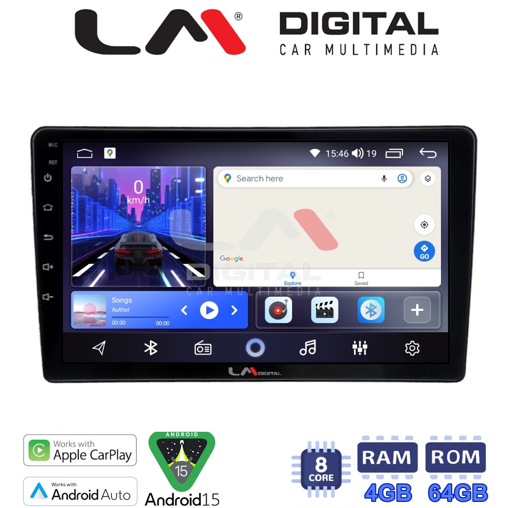 LM Digital - LM ZK8715 GPS Οθόνη OEM Multimedia Αυτοκινήτου για Nissan Navara D40 2006 > 2016 clima (CarPlay/AndroidAuto/BT/GPS/WIFI)