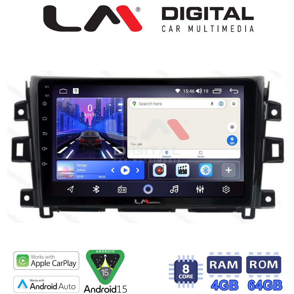 LM Digital - LM ZK8716 GPS Οθόνη OEM Multimedia Αυτοκινήτου για Nissan Navara D23 2016>   (CarPlay/AndroidAuto/BT/GPS/WIFI)