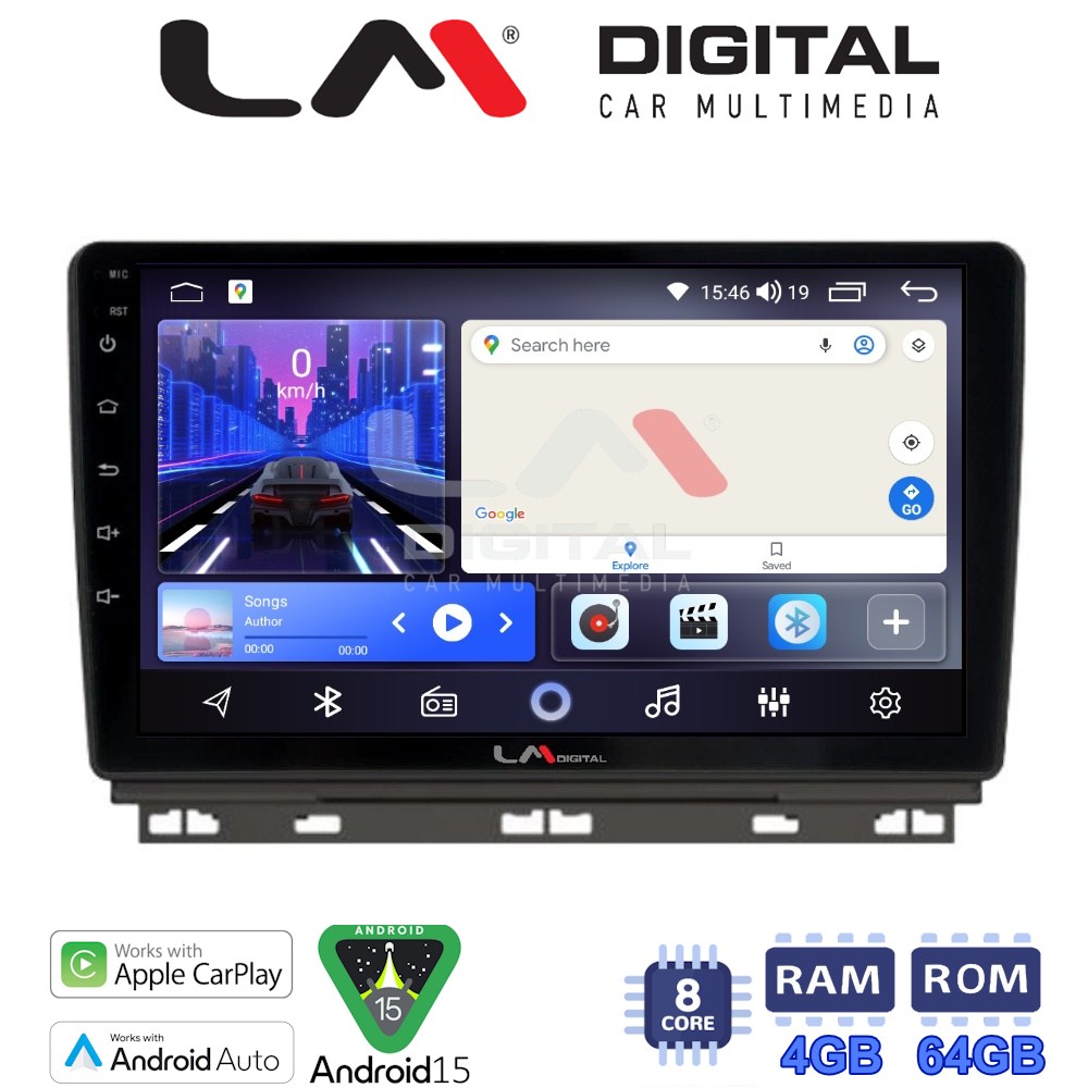 LM Digital - LM ZK8718 GPS Οθόνη OEM Multimedia Αυτοκινήτου για Renault Clio 2020 (CarPlay/AndroidAuto/BT/GPS/WIFI)