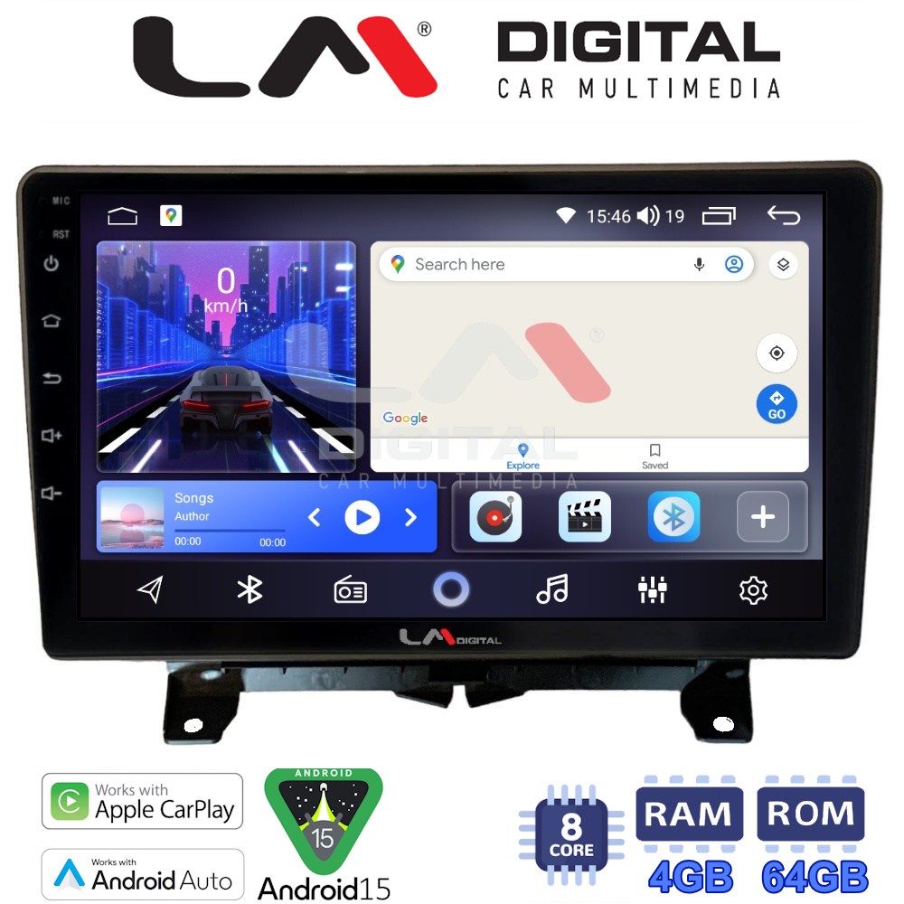 LM Digital - LM ZK8723 GPS Οθόνη OEM Multimedia Αυτοκινήτου για Land Rover - Range Rover Sport 2005 > 2014 (CarPlay/AndroidAuto/BT/GPS/WIFI)