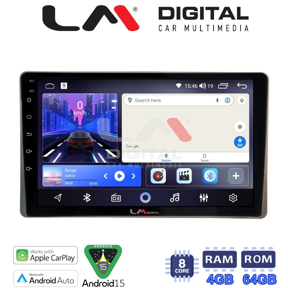 LMZK8754 LM Digital - LM ZK8754 GPS Οθόνη OEM Multimedia Αυτοκινήτου για Toyota Yaris 2023 > (CarPlay/AndroidAuto/BT/GPS/WIFI) - Image 1