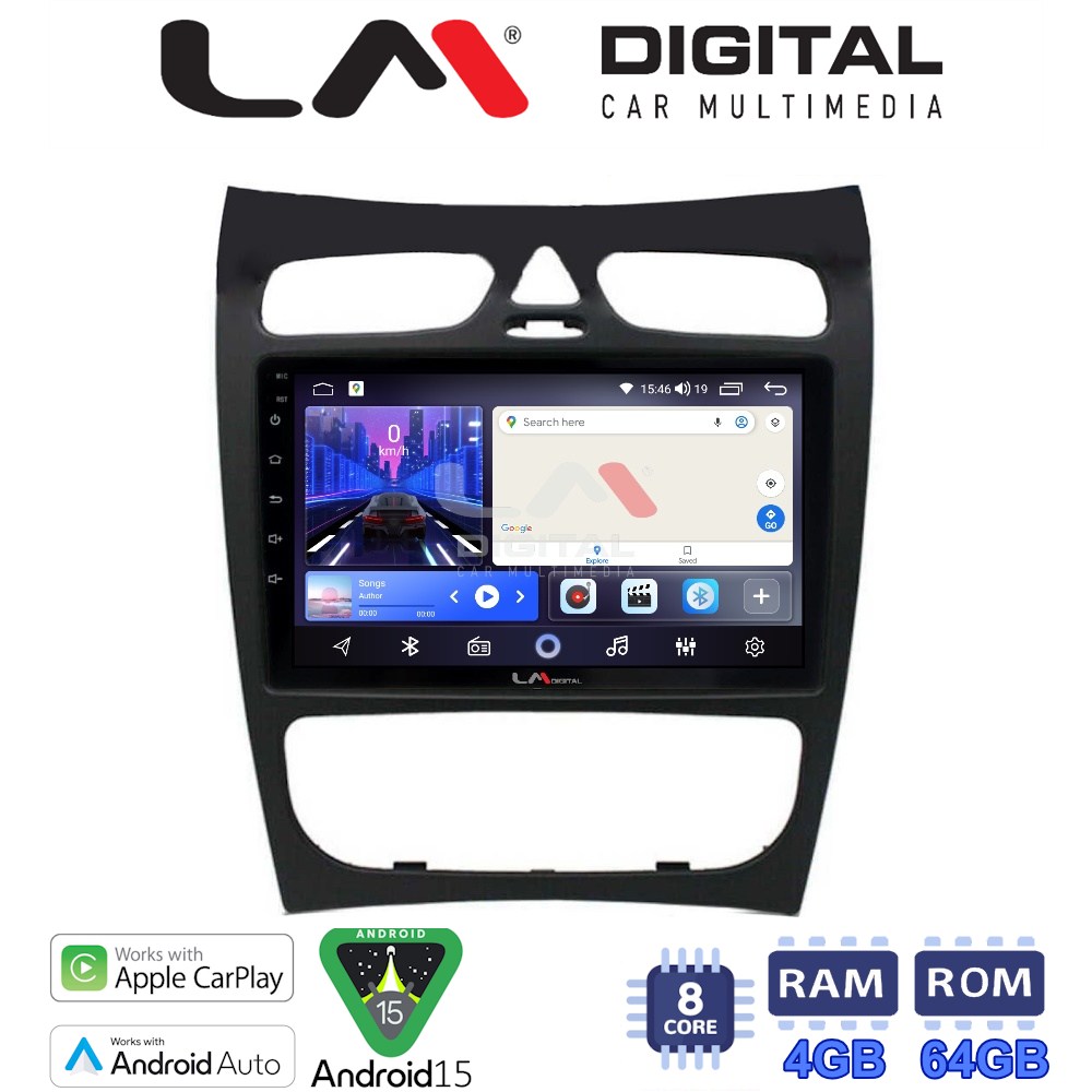 LM Digital - LM ZK8812 GPS Οθόνη OEM Multimedia Αυτοκινήτου για Mercedes CLK (W209) 2000 > 2004 (CarPlay/AndroidAuto/BT/GPS/WIFI)