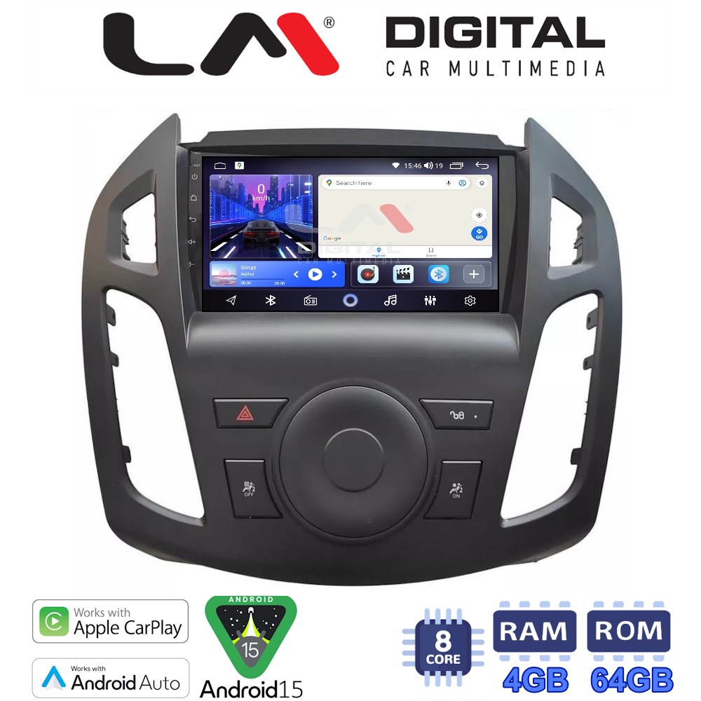 LMZK8858B LM Digital - LM ZK8858B GPS Οθόνη OEM Multimedia Αυτοκινήτου για Ford Transit Connect 2013 > 2017 (CarPlay/AndroidAuto/BT/GPS/WIFI) - Image 1