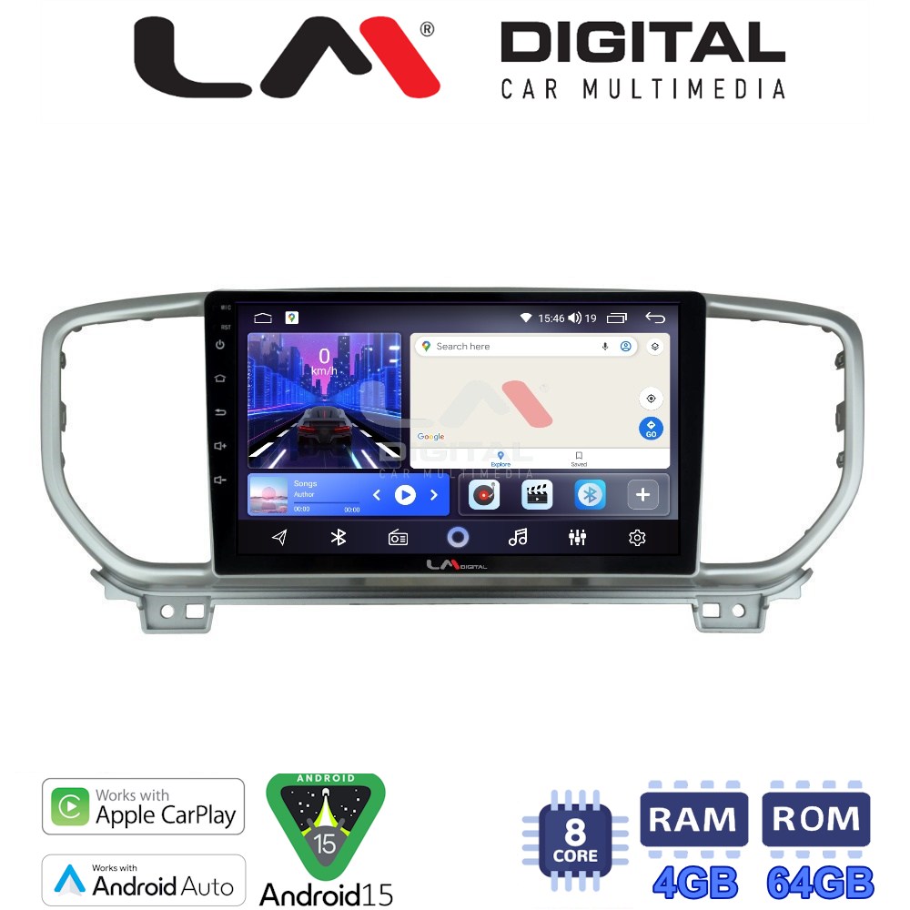 LM Digital - LM ZK8938 GPS Οθόνη OEM Multimedia Αυτοκινήτου για KIA SPORTAGE 2019> (CarPlay/AndroidAuto/BT/GPS/WIFI)
