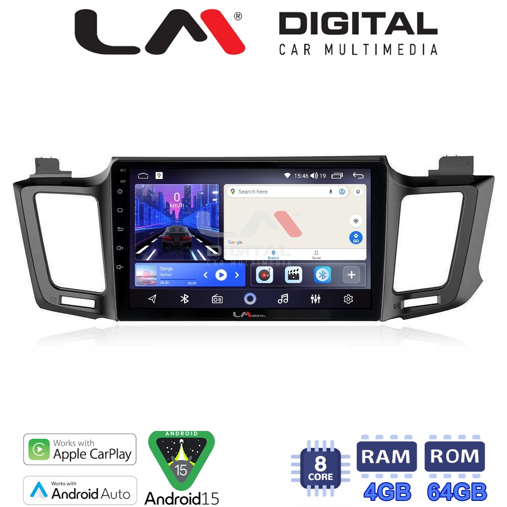 LM Digital - LM ZK8947 GPS Οθόνη OEM Multimedia Αυτοκινήτου για TOYOTA RAV 4  2013 > 2020 (CarPlay/AndroidAuto/BT/GPS/WIFI)