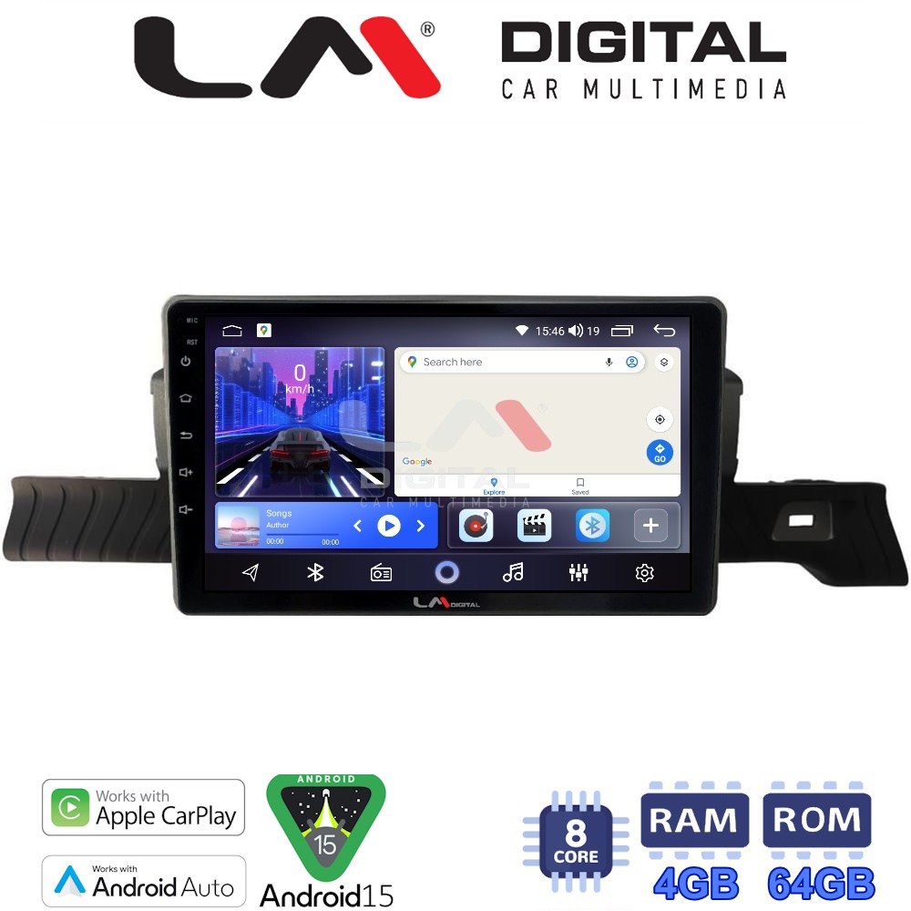 LMZK8954 LM Digital - LM ZK8954 GPS Οθόνη OEM Multimedia Αυτοκινήτου για Citroen C3 2024 > (CarPlay/AndroidAuto/BT/GPS/WIFI) - Image 1