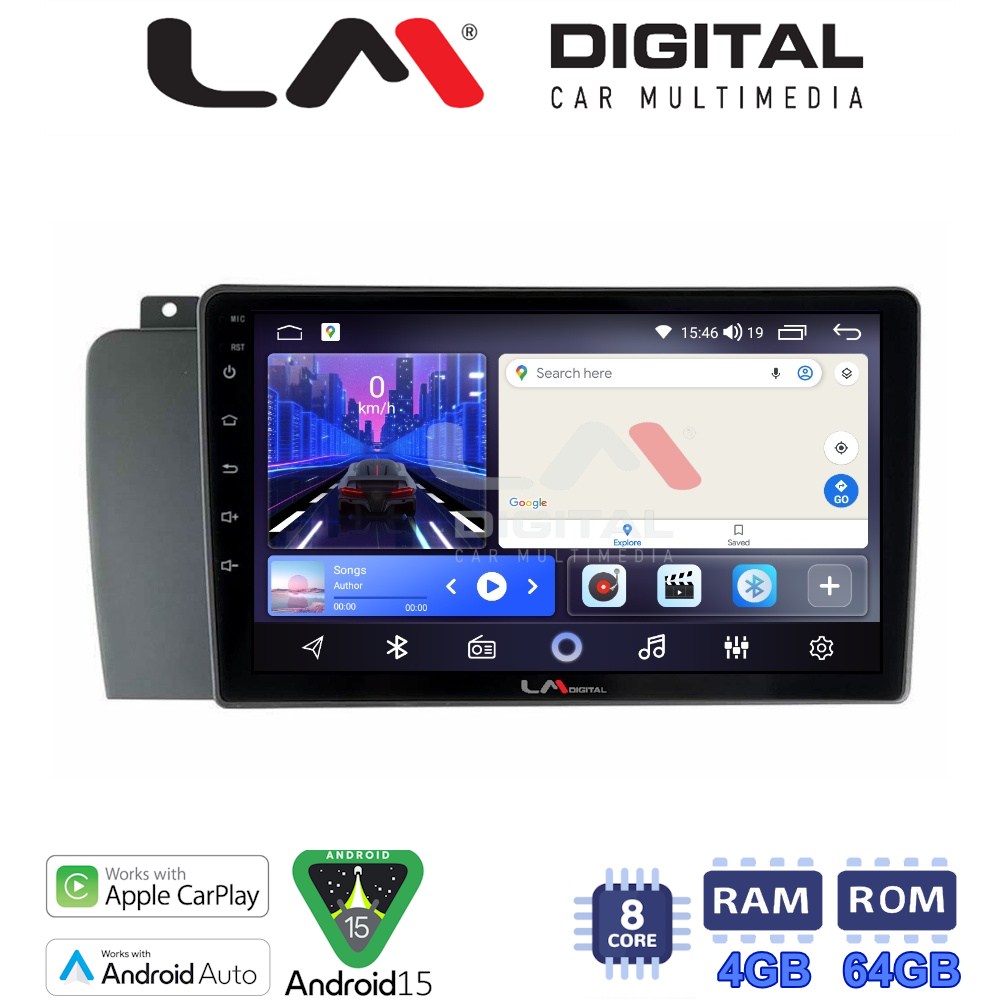 LM Digital - LM ZK8957 GPS Οθόνη OEM Multimedia Αυτοκινήτου για VOLVO V70-S60- XC70 2004 > 2007 (CarPlay/AndroidAuto/BT/GPS/WIFI)