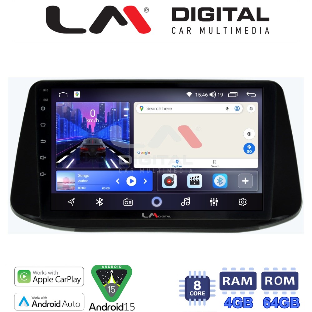 LM Digital - LM ZK8960 GPS Οθόνη OEM Multimedia Αυτοκινήτου για Hyundai i30 2018> (CarPlay/AndroidAuto/BT/GPS/WIFI)