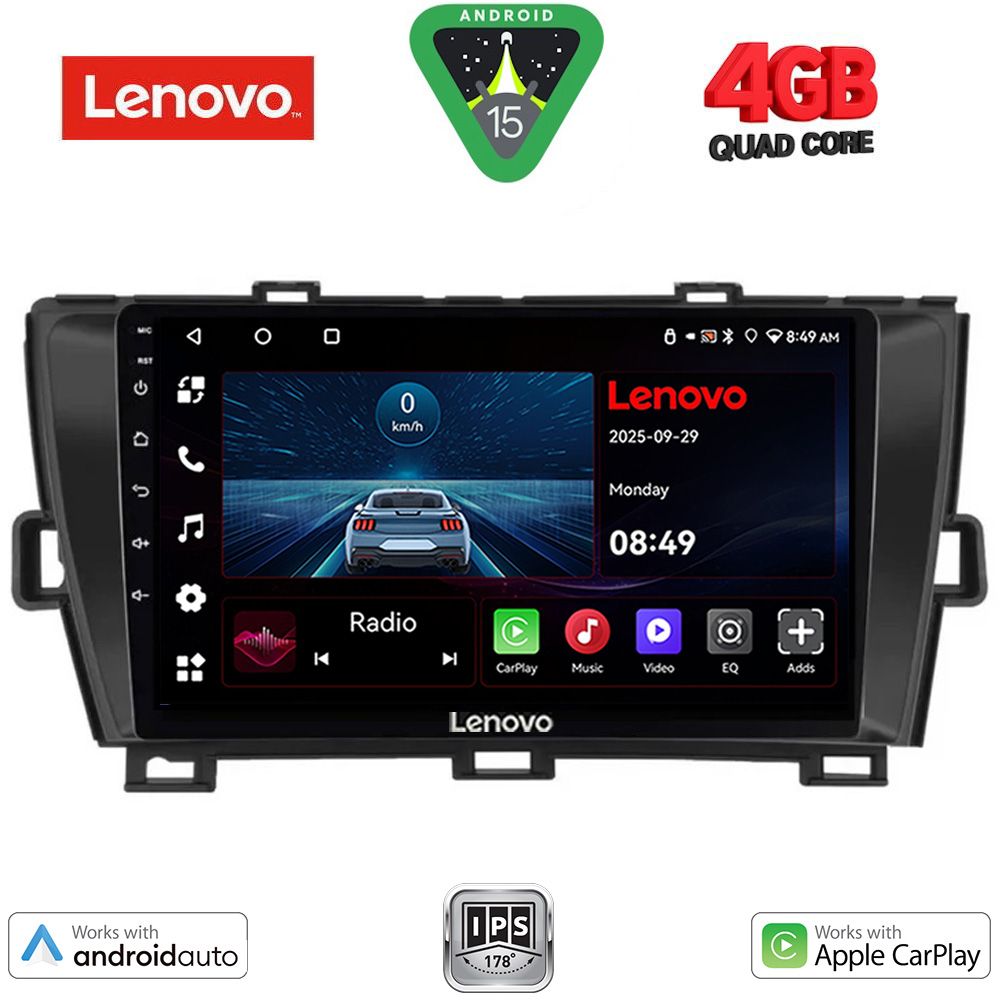 LENOVO LVE 8726BL_CPAA (9inc) MULTIMEDIA TABLET for TOYOTA PRIUS mod. 2009-2015 (BLACK)