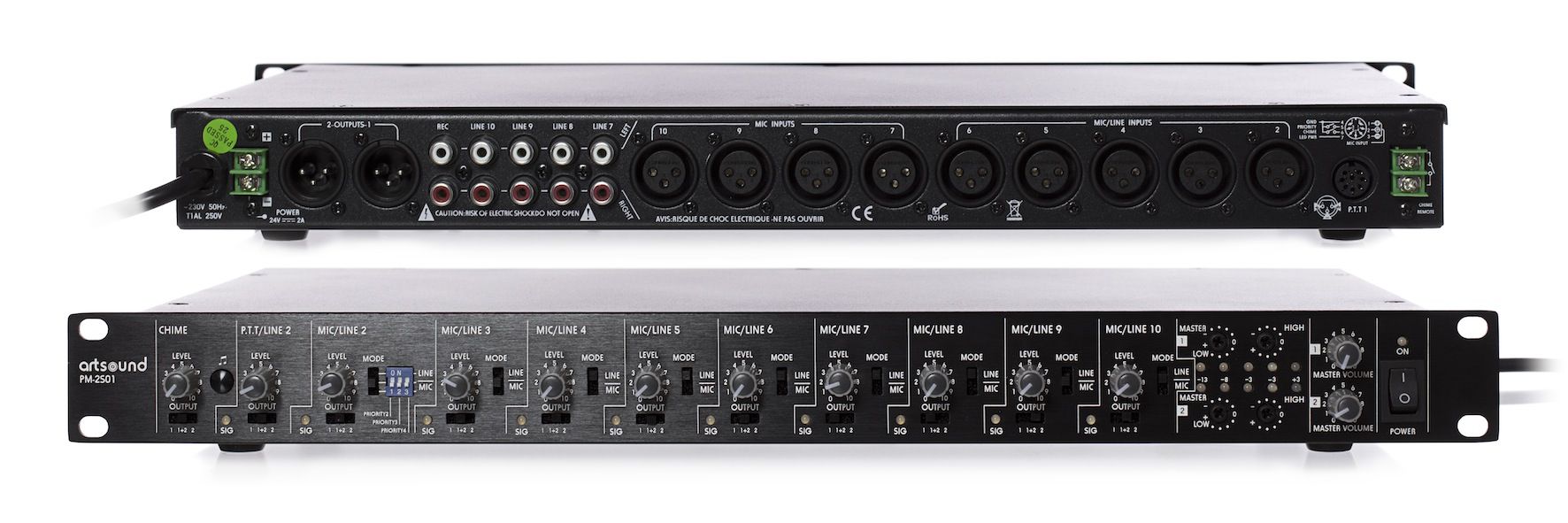 ArtSound PM-2S01 Προενισχυτής Μαύρος (Τεμάχιο)