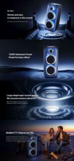 REMAX RB-MB21 (BLACK) OUTDOOR KARAOKE SPEAKER (120W) - Image 3