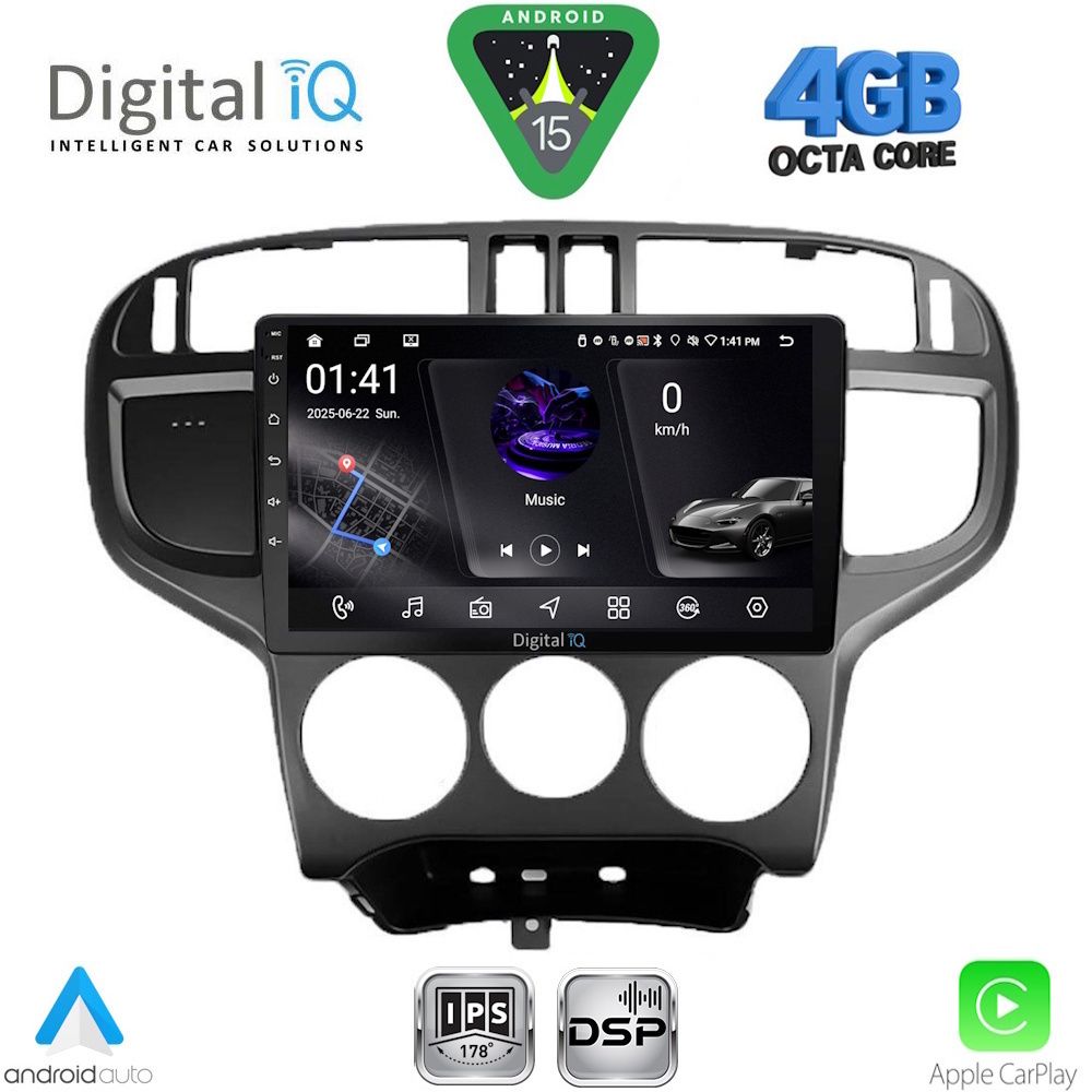 DIGITAL IQ RSG 6240_CPA (9inc) MULTIMEDIA TABLET for HYUNDAI MATRIX mod. 2001-2010