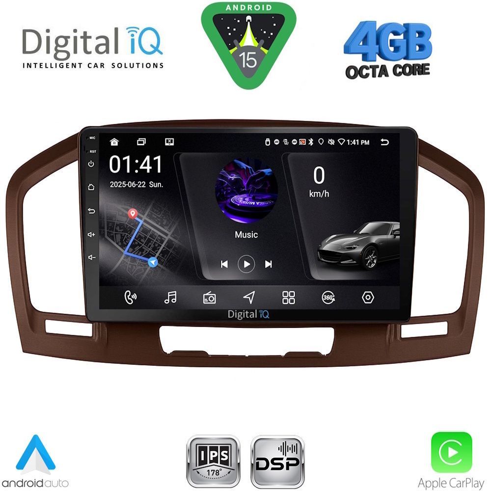 DIGITAL IQ RSG 6491BR_CPA (9inc) MULTIMEDIA TABLET for OPEL INSIGNIA mod. 2008-2013 (BROWN)