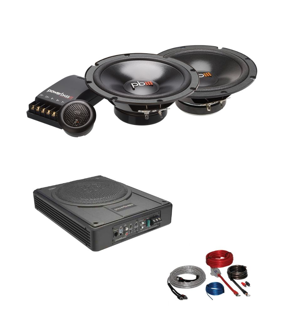 Powerbass Ολοκληρωμένο Πακέτο Ήχου με 2 Ηχεία S-60C 6.5" Subwoofer STA-10 10" και Κιτ Καλωδίωσης (Σετ)
