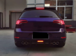 Διαχύτης (Diffuser) Πίσω VW Golf 7.5 (2017-2019) look R Μαύρο γυαλιστερό με ενσωματωμένο στόπ - Image 2