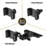 Scosche UH4CDPDV-SP Car Mount 3-in-1 Universal Phone CD/Dash/Vent Mount Kit - Image 2