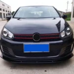Μπροστινό Spoiler Για VW Golf VI (6) Look GTI Από Abs Πλαστικό Μαύρο Γυαλιστερό 3 Τεμάχια - Image 3