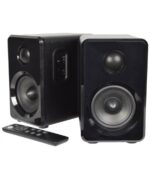 AvLink ABS35BLK Ενεργά Bluetooth Ηχεία Βιβλιοθήκης 3.5" 15W RMS Μαύρα με USB, MicroSD (Ζεύγος)