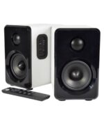 AvLink ABS35WHT Ενεργά Bluetooth Ηχεία Βιβλιοθήκης 3.5" 15W RMS Λευκά με USB, MicroSD (Ζεύγος)