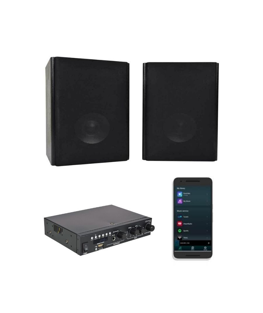 Adastra AB-5+A200 Πακέτο με Ενισχυτή Streamer A200 και Ηχεία Βιβλιοθήκης AB-5 5,25'' Black (Σετ)