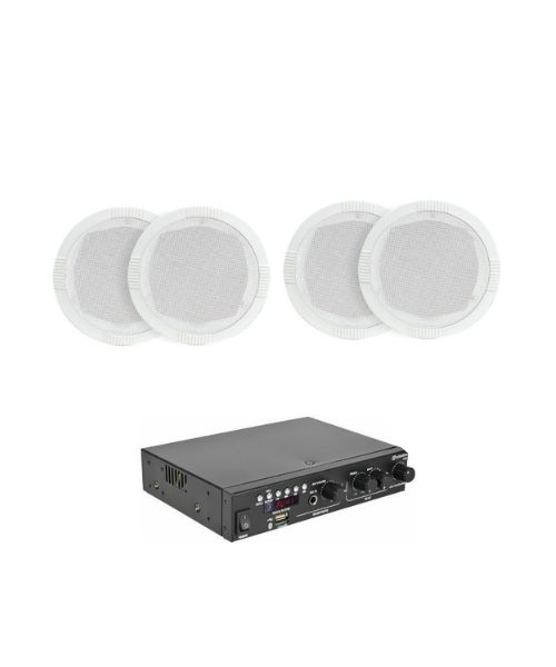 Adastra 4*RC5+A200 Πακέτο Background Music με Ενισχυτή και 4 Ηχεία Οροφής (Σετ)