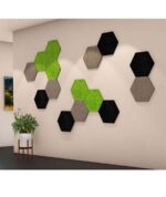 Audiodesigner PET Hexagon Black 12 Ηχοαπορροφητικά Πάνελ 20 cm / 2 τ.μ. + ΔΩΡΟ Βενζινόκολλα (Σετ) - Image 4