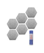 Audiodesigner PET Hexagon Grey 6 Ηχοαπορροφητικά Πάνελ 20 cm / 1 τ.μ. με Βενζινόκολλα (Σετ)