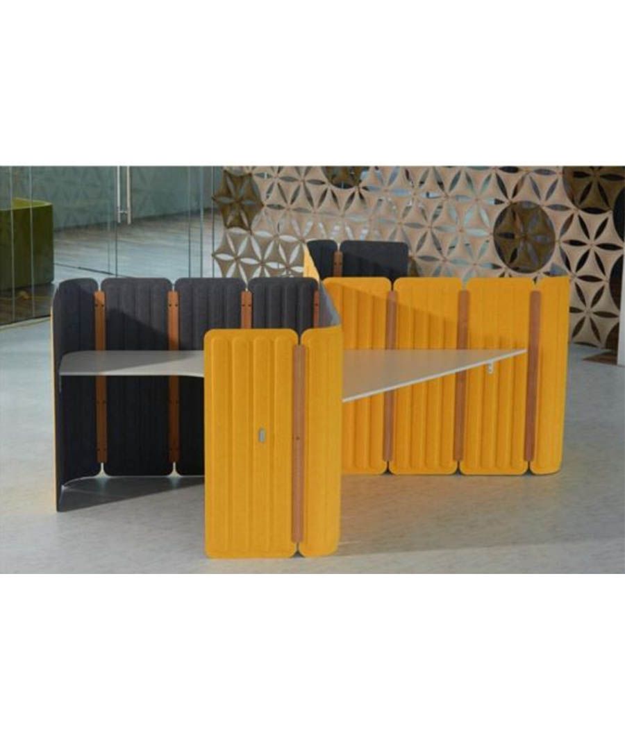Audiodesigner PET Work Station Σετ Ηχοαπορροφητικό Πάνελ με Γραφείο 122x242cm (Τεμάχιο)
