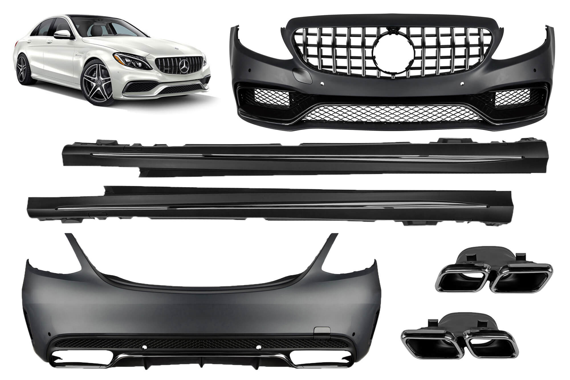 autopro.bg-AMG-paket-tip-C63-za-Mercedes-C-klasa-W205-sedan-2013-2019-1680.0000-31 Body Kit Mercedes-Benz Για Sedan C-class AMG W205 C63 2013-2019 - Image 1