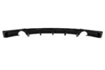 Rear Bumper Spoiler Valance Diffuser Double Outlet for Single Exhaust suitable for BMW 3 Series F30 F31 (2011-2019) M Design Piano Black