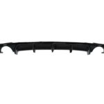 Rear Bumper Spoiler Valance Diffuser Double Outlet for Single Exhaust suitable for BMW 3 Series F30 F31 (2011-2019) M Design Piano Black