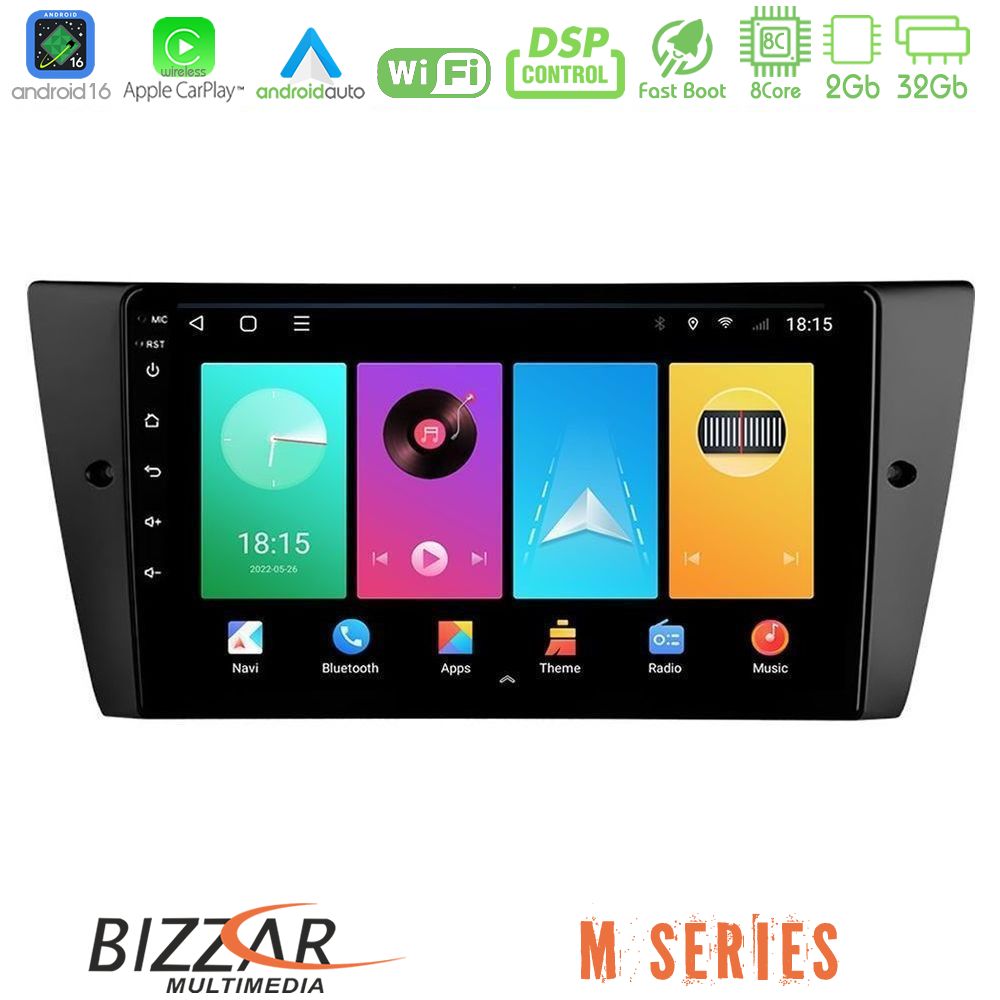 Bizzar M Series 8Core Android16 2+32GB  BMW 3 Series  2006-2011 Navigation Multimedia Tablet 9"