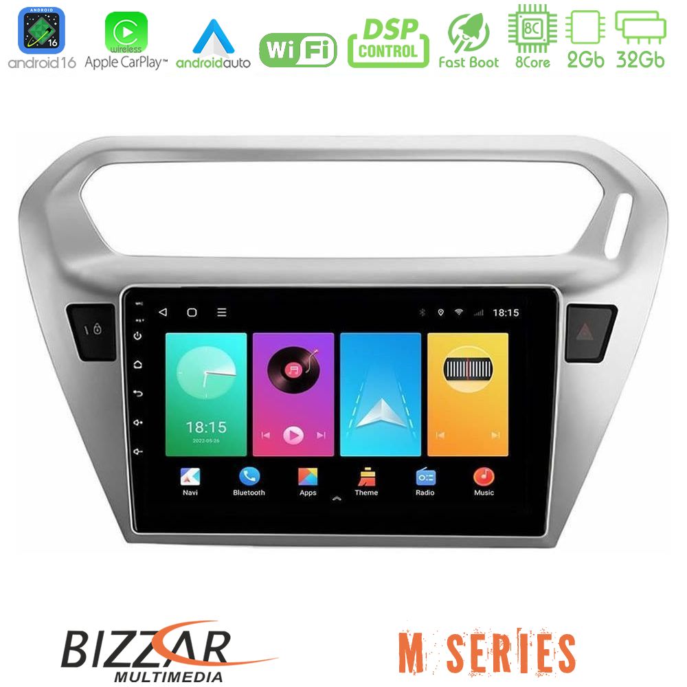 Bizzar M Series 8Core Android16 2+32GB  Citroën C-Elysée / Peugeot 301 Navigation Multimedia Tablet 9"