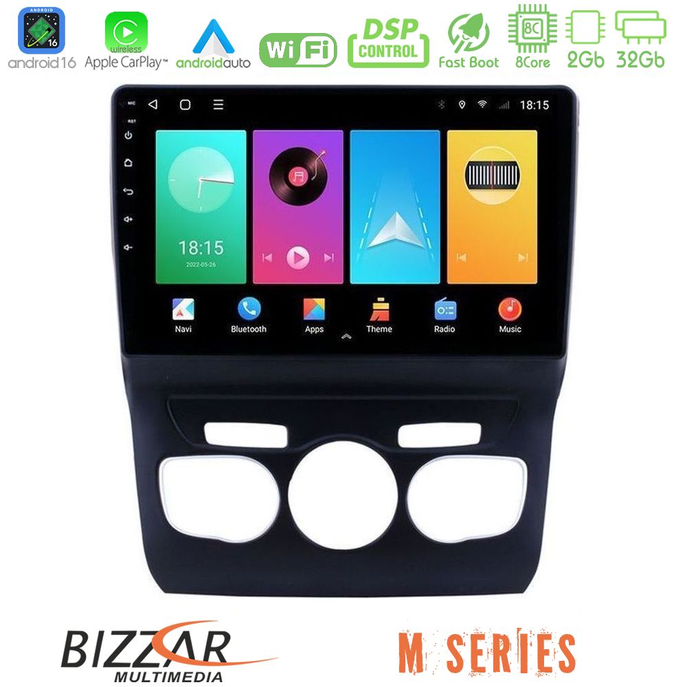 Bizzar M Series 8Core Android16 2+32GB  Citroen C4L Navigation Multimedia Tablet 10"