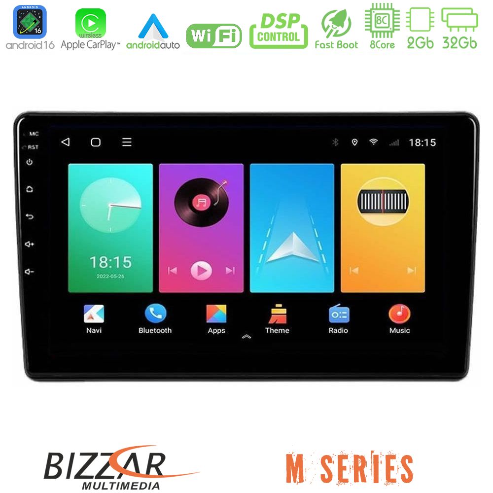 Bizzar M Series 8Core Android16 2+32GB  Peugeot Partner / Citroën Berlingo 2008-2018 Navigation Multimedia Tablet 9"