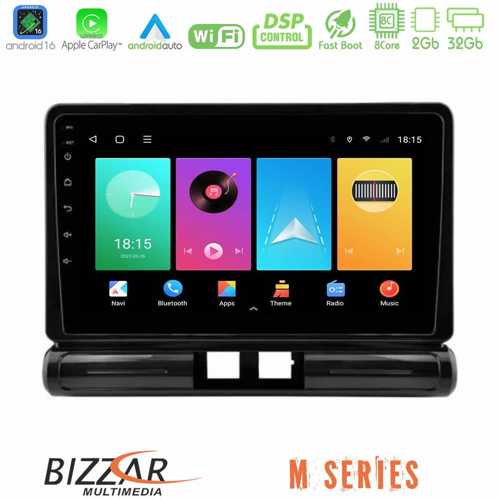 Bizzar M Series 8Core Android16 2+32GB  Citroen C3 2016-> Navigation Multimedia Tablet 9"    (Low Version))