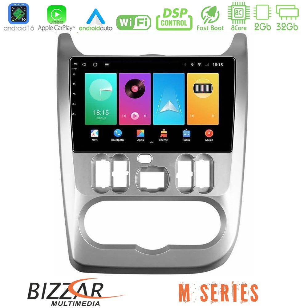 Bizzar M Series 8Core Android16 2+32GB  Dacia Duster/Sandero/Logan Navigation Multimedia Tablet 9"