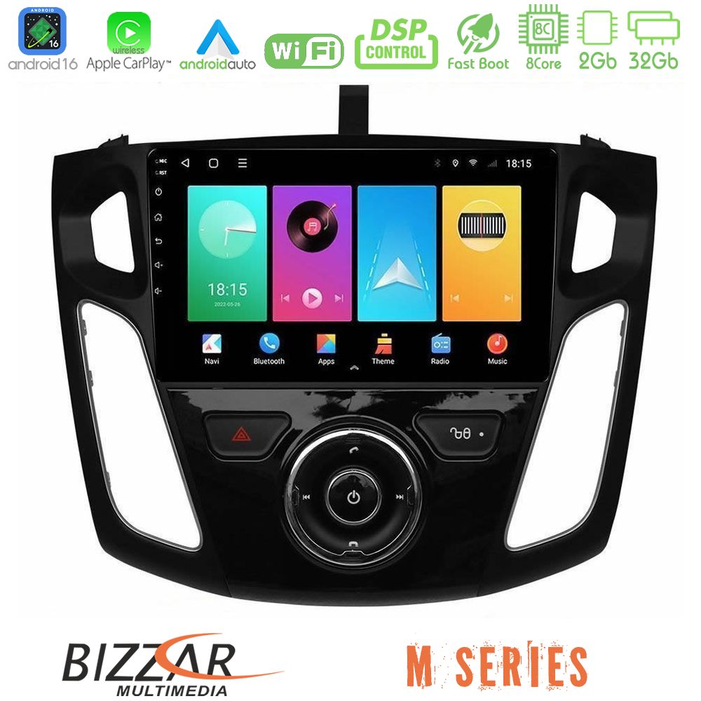 Bizzar M Series 8Core Android16 2+32GB  Ford Focus 2012-2018 Navigation Multimedia Tablet 9"