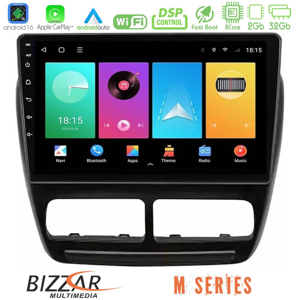Bizzar M Series 8Core Android16 2+32GB  Fiat Doblo / Opel Combo 2010-2014 Navigation Multimedia Tablet 9"