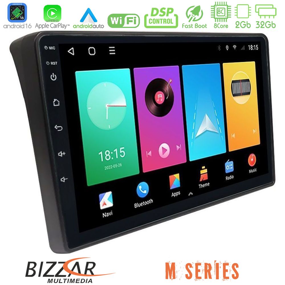 Bizzar M Series 8Core Android16 2+32GB  Fiat Ducato/Citroen Jumper/Peugeot Boxer Navigation Multimedia Tablet 9"