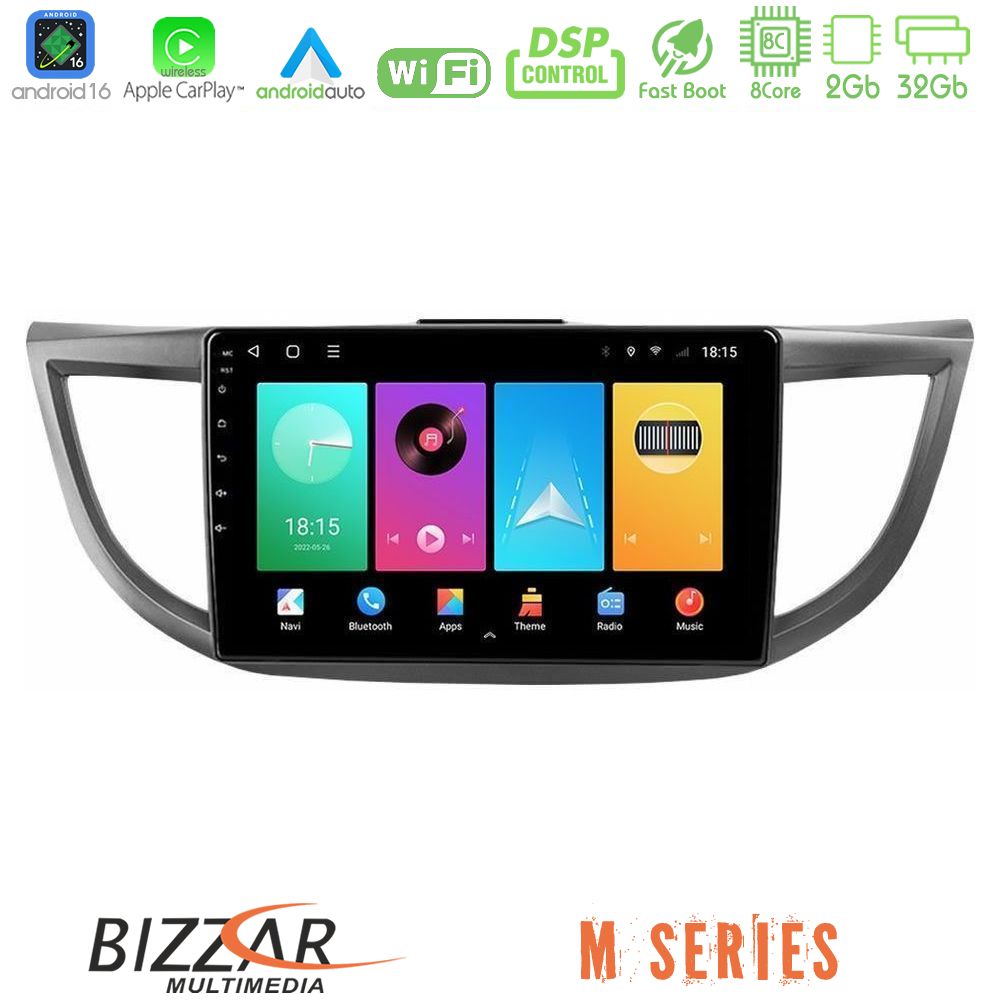 Bizzar M Series 8Core Android16 2+32GB  Honda CRV 2012-2017 Navigation Multimedia Tablet 9"